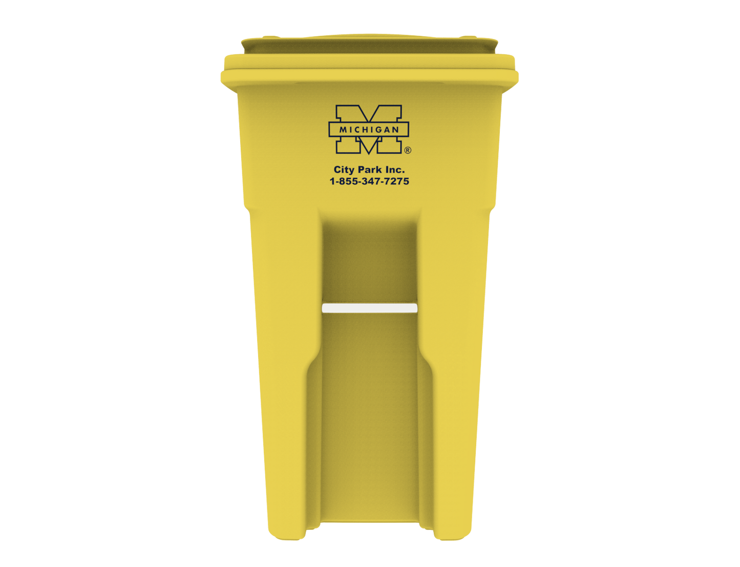 University of Michigan 32-Gallon Recycle Cart Yellow