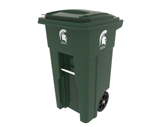 Michigan State University 32-Gallon Two Wheeled Recycle Cart