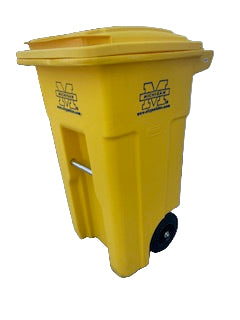 Toter LLC University of Michigan 32-Gallon Recycle Cart  Maize Yellow