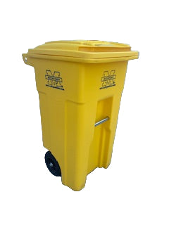 Toter LLC University of Michigan 32-Gallon Recycle Cart  Maize Yellow