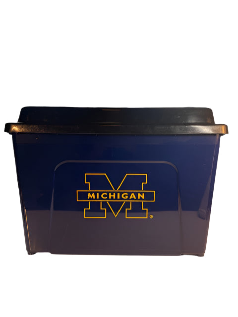 University of Michigan 18 Gallon Tote Molded in School Colors